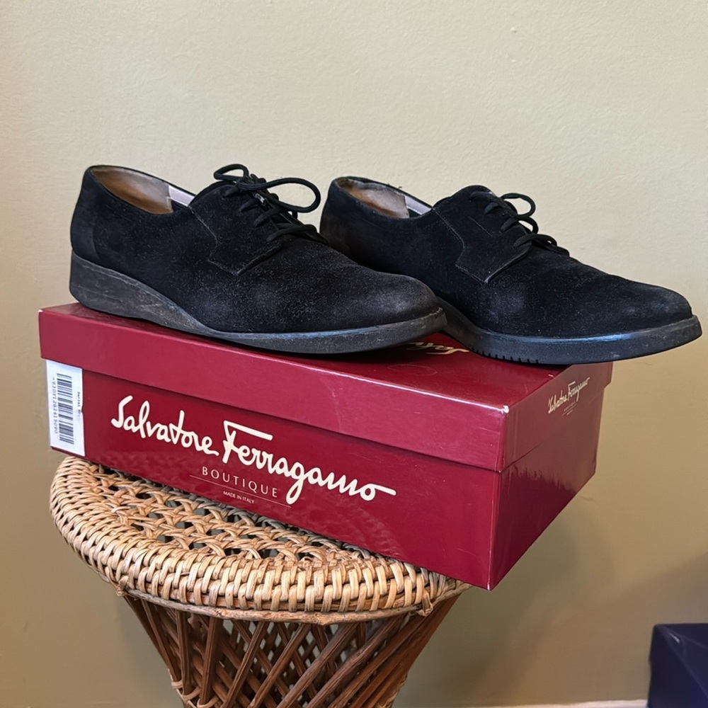 Vintage Salvatore Ferragamo Atto lace up loafers